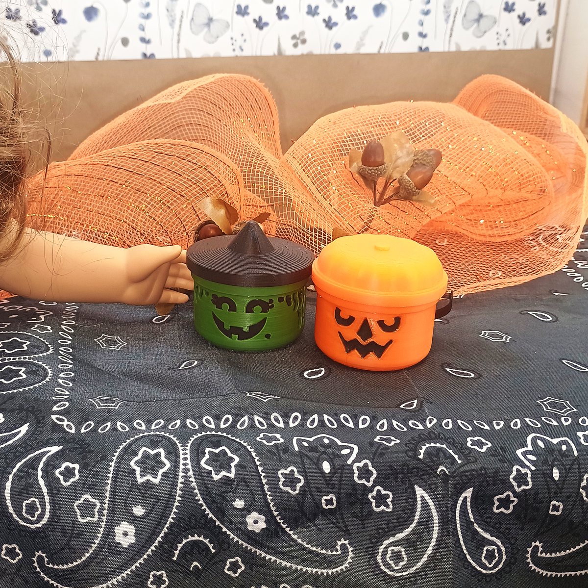 Halloween Doll Food Bundle - 18" Doll Miniatures | 1:3 Scale