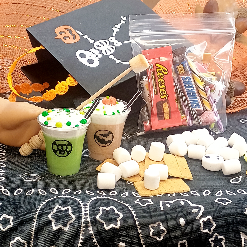 Halloween Doll Food Bundle - 18" Doll Miniatures | 1:3 Scale