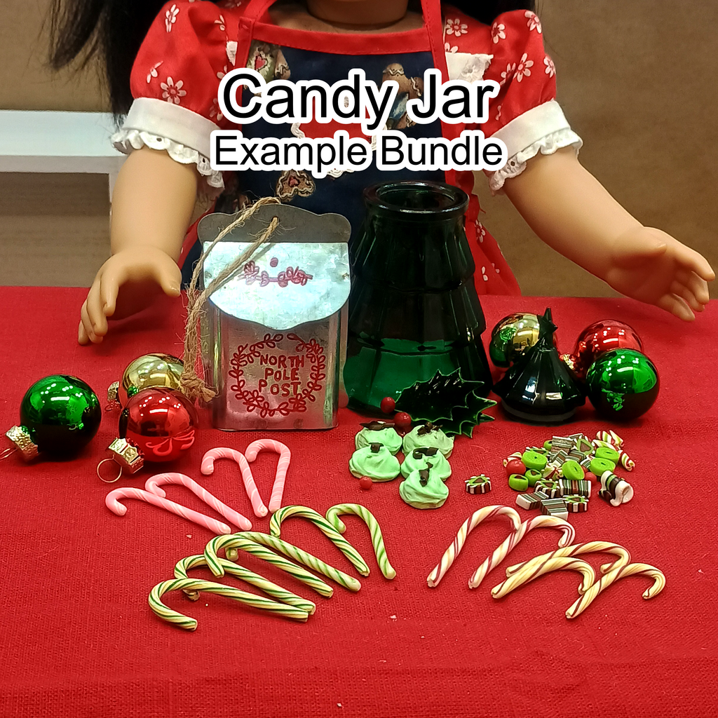 Christmas Doll Food Bundle - 18" Doll Miniatures | 1:3 Scale